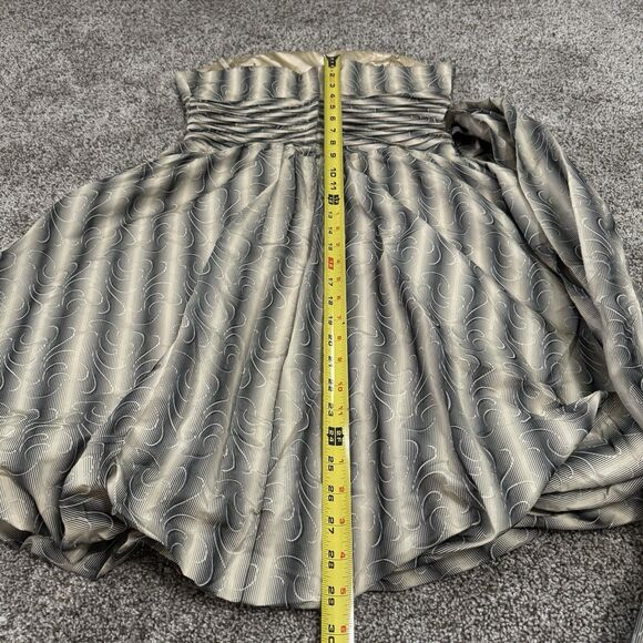 BCBG MAXAZRIA Strapless Striped Bubble Hem Sleeveless Ombre Dress Women’s Size 4 - Picture 11 of 13